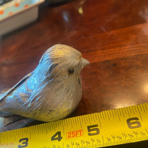 Silver and Gold Paper Mache Birds 6 large 8 small with clips - Picture 8 of 9